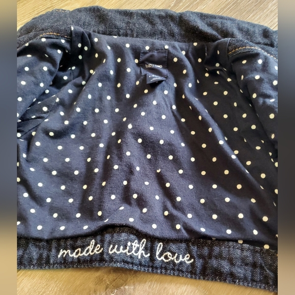 Baby Gap girl's med-dark Jean jacket/ antique gold buttons Size 6-12 mos - Picture 6 of 8